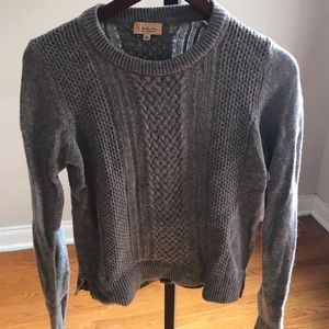 Cable knit sweater with cashmere